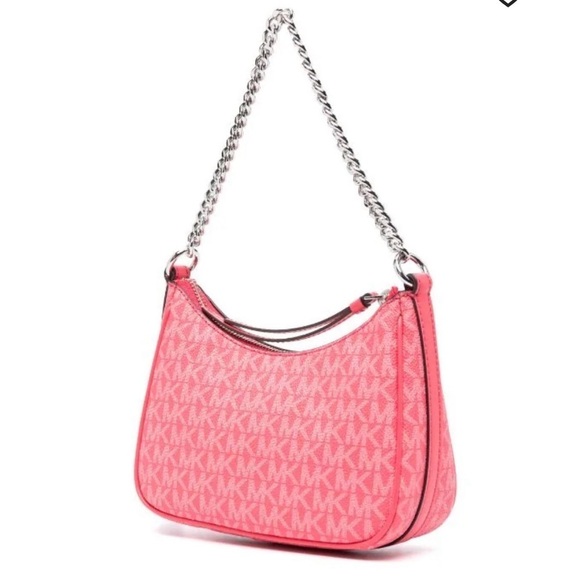 MICHAEL MICHAEL KORS Jet Set Charm Small Logo Pochette Geranium - Picture 2 of 4